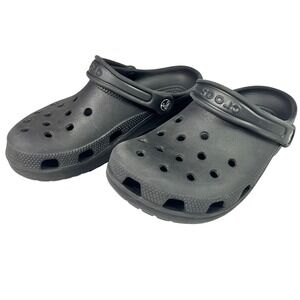 Crocs Classic Clogs Black Slip On Comfort Shoes Mens 6 Womens 8 Sandals Beach